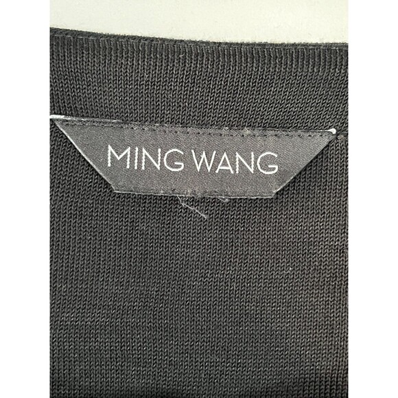 Ming Wang Cardigan Size 2X Pink Black Funky Artsy Abstract Colorful Office Work - Picture 2 of 8